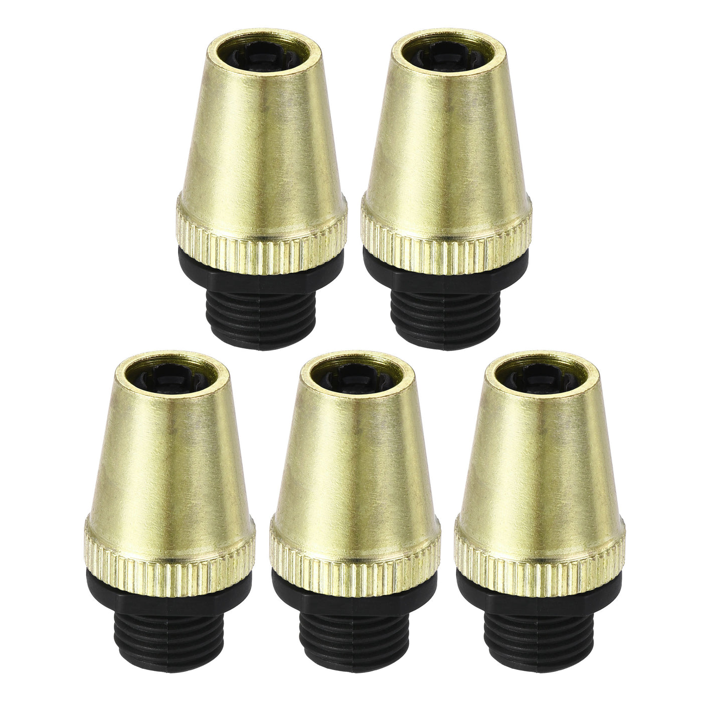 uxcell Uxcell Cable Glands Strain Relief Cord Grips Metal Gold Tone 5Pcs for Wiring Hanging Light Ceiling Pendant Lamp