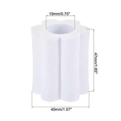 Harfington Uxcell Cup Turner Foam 1.57 Inch Diameter Foam Inserts White for 3/4 Inch PVC Pipe 4Pcs