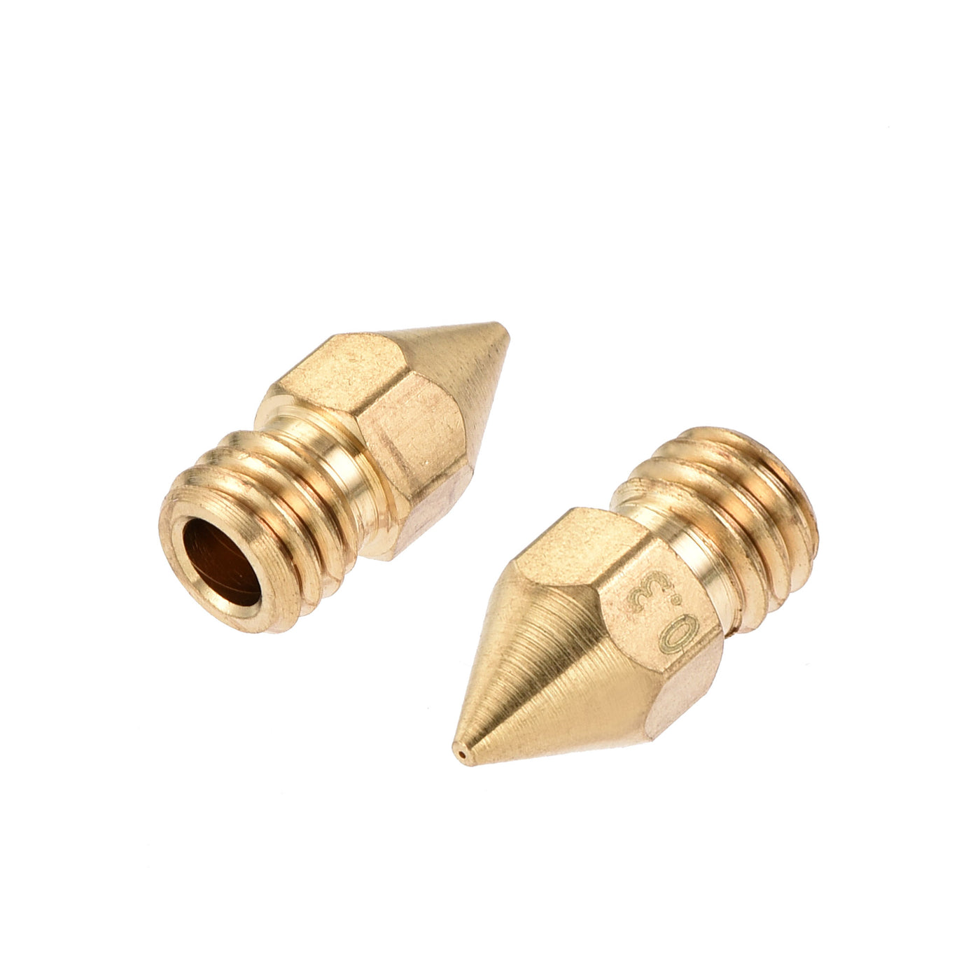 uxcell Uxcell 0.3mm 3D Printer Nozzle, 18pcs M6 Thread for MK8 3mm Extruder Print, Brass