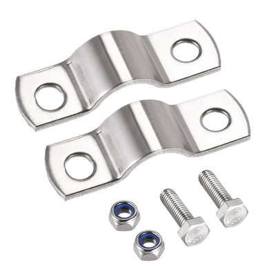 Harfington Uxcell Wall Mount Ceiling Mount Pipe Support 304 Stainless Steel Pipe Bracket Clamp
