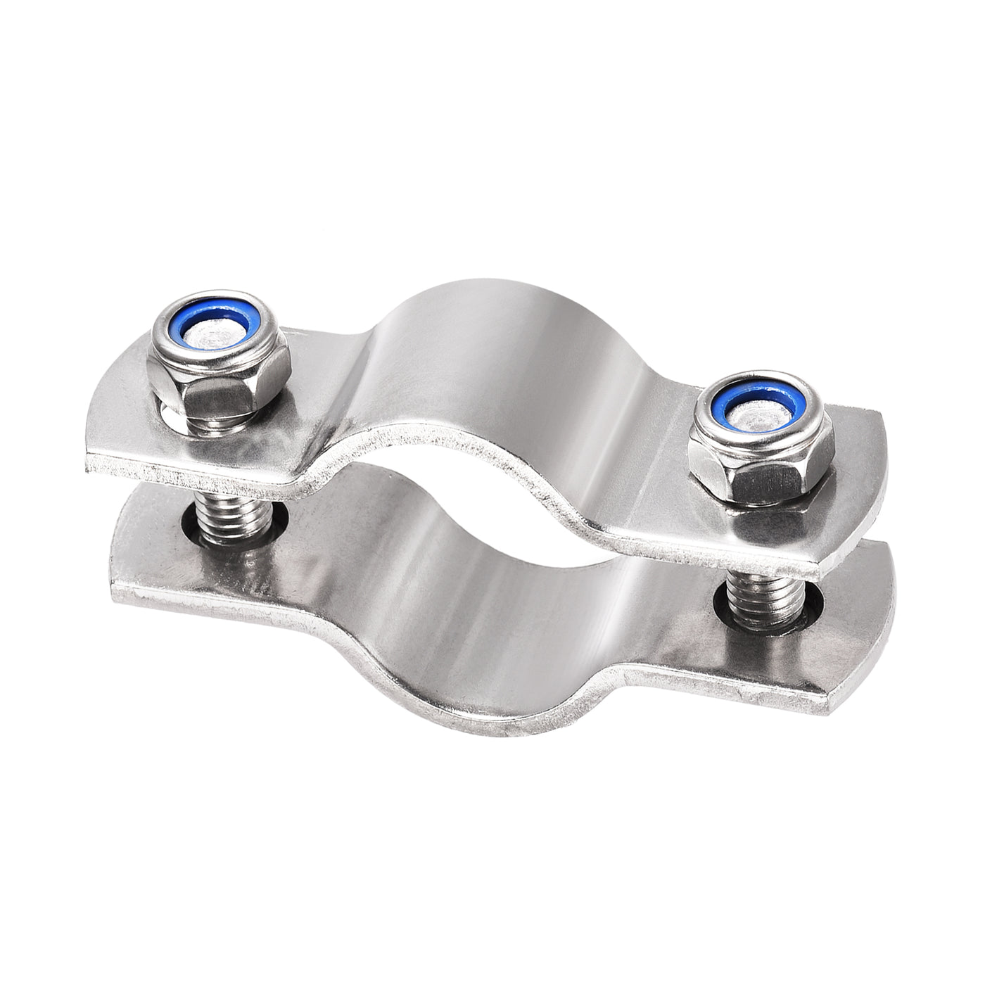 Uxcell Uxcell Wall Mount Ceiling Mount Pipe Support, 304 Stainless Steel Pipe Bracket Clamp for 58mm Pipe 2pcs