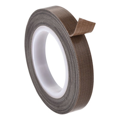 Harfington Uxcell Heat Resistant Tape High Temperature Tape PTFE Film Adhesive Tape 19mm Width 10m 33ft Length Brown