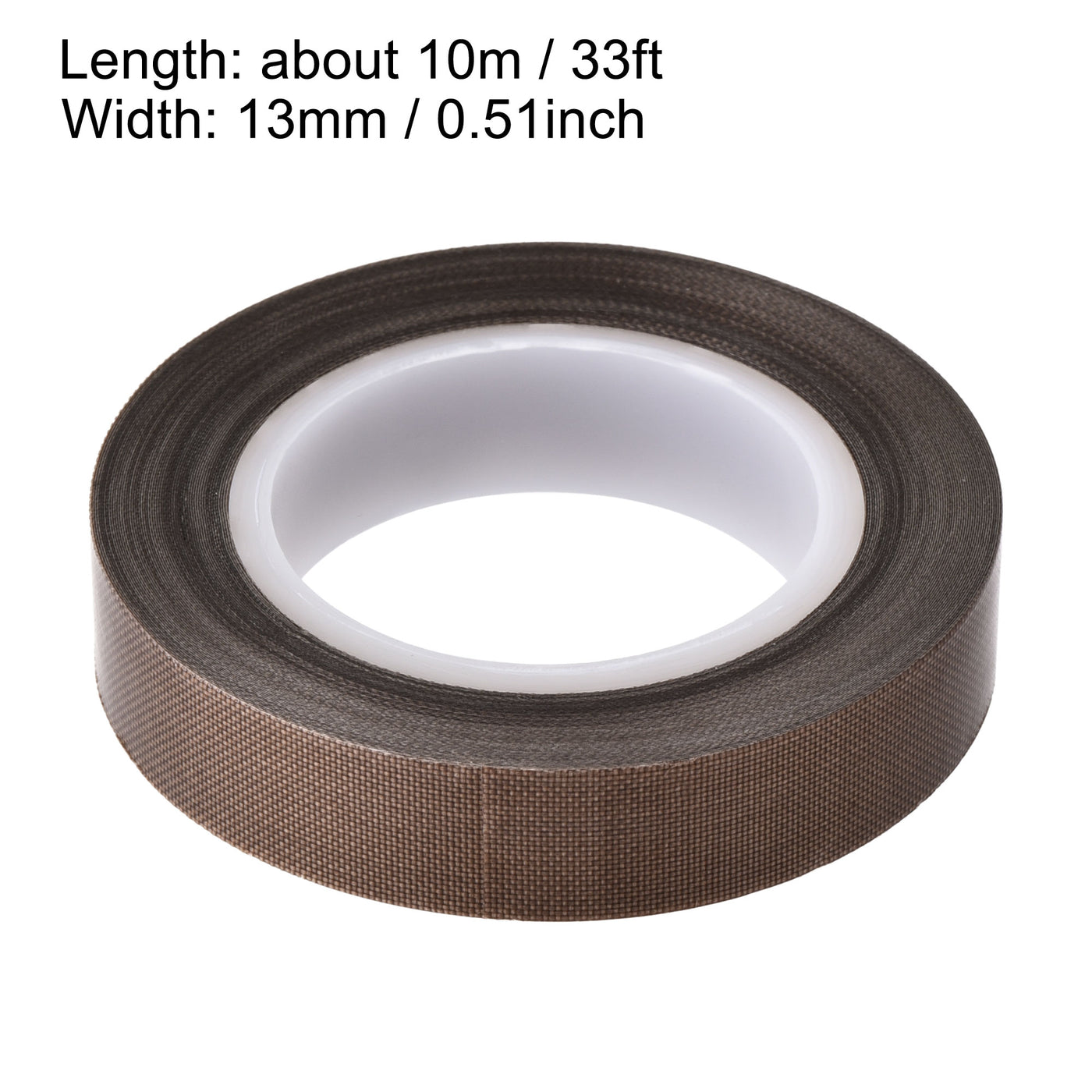 uxcell Uxcell High Temperature Heat Transfer Tape PTFE Film Adhesive Tape 13mm Width 10m 33ft Long Brown