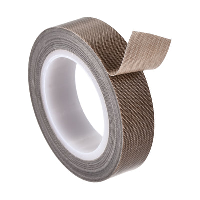 Harfington Uxcell Heat Resistant Tape High Temperature Tape PTFE Film Adhesive Tape 15mm Width 10m 33ft Length Brown