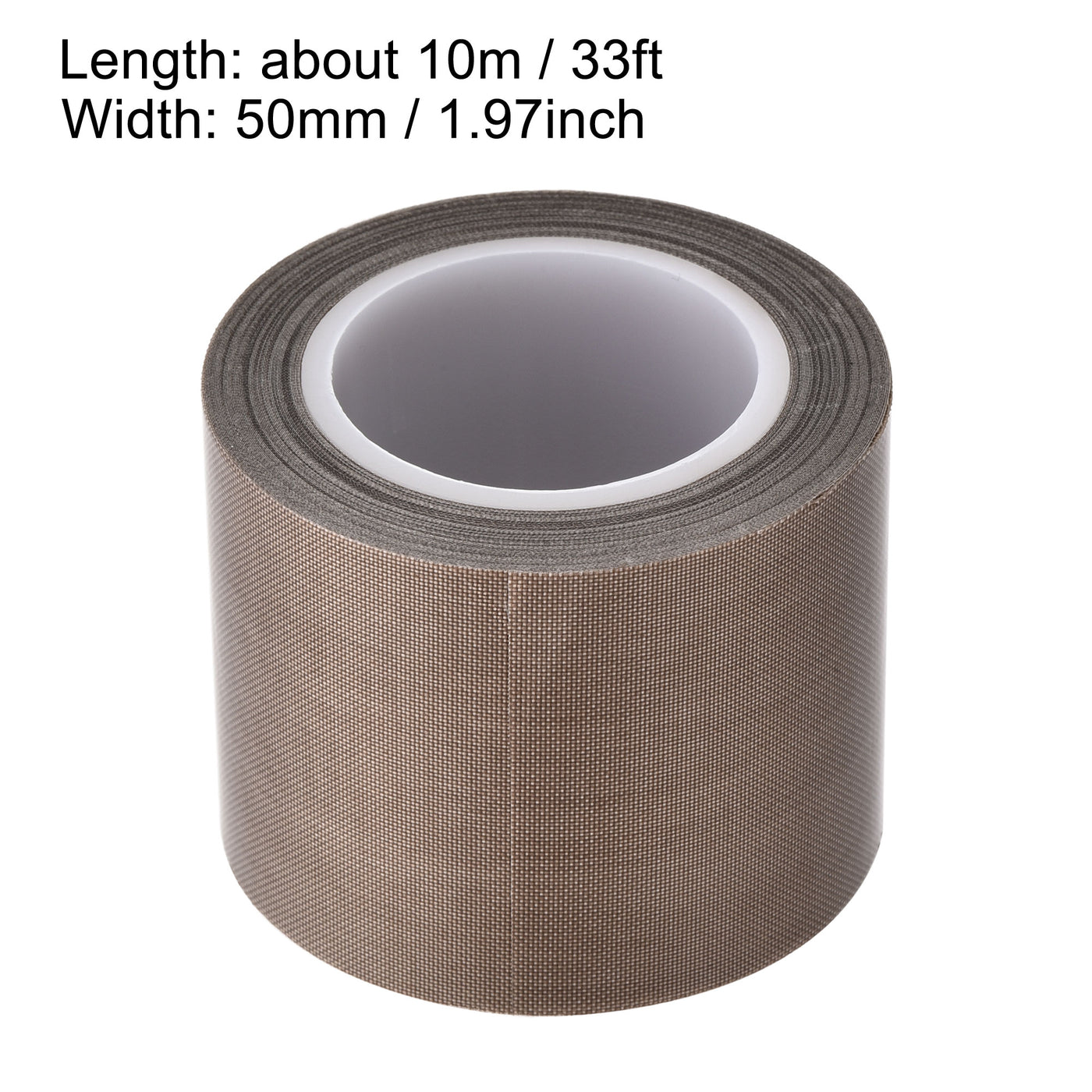 uxcell Uxcell Heat Resistant Tape High Temperature Heat Transfer Tape PTFE Film Adhesive Tape 50mm Width 10m 33ft Length Brown