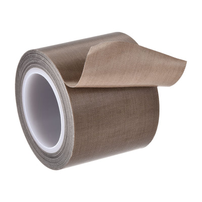 Harfington Uxcell Heat Resistant Tape High Temperature Heat Transfer Tape PTFE Film Adhesive Tape 50mm Width 10m 33ft Length Brown