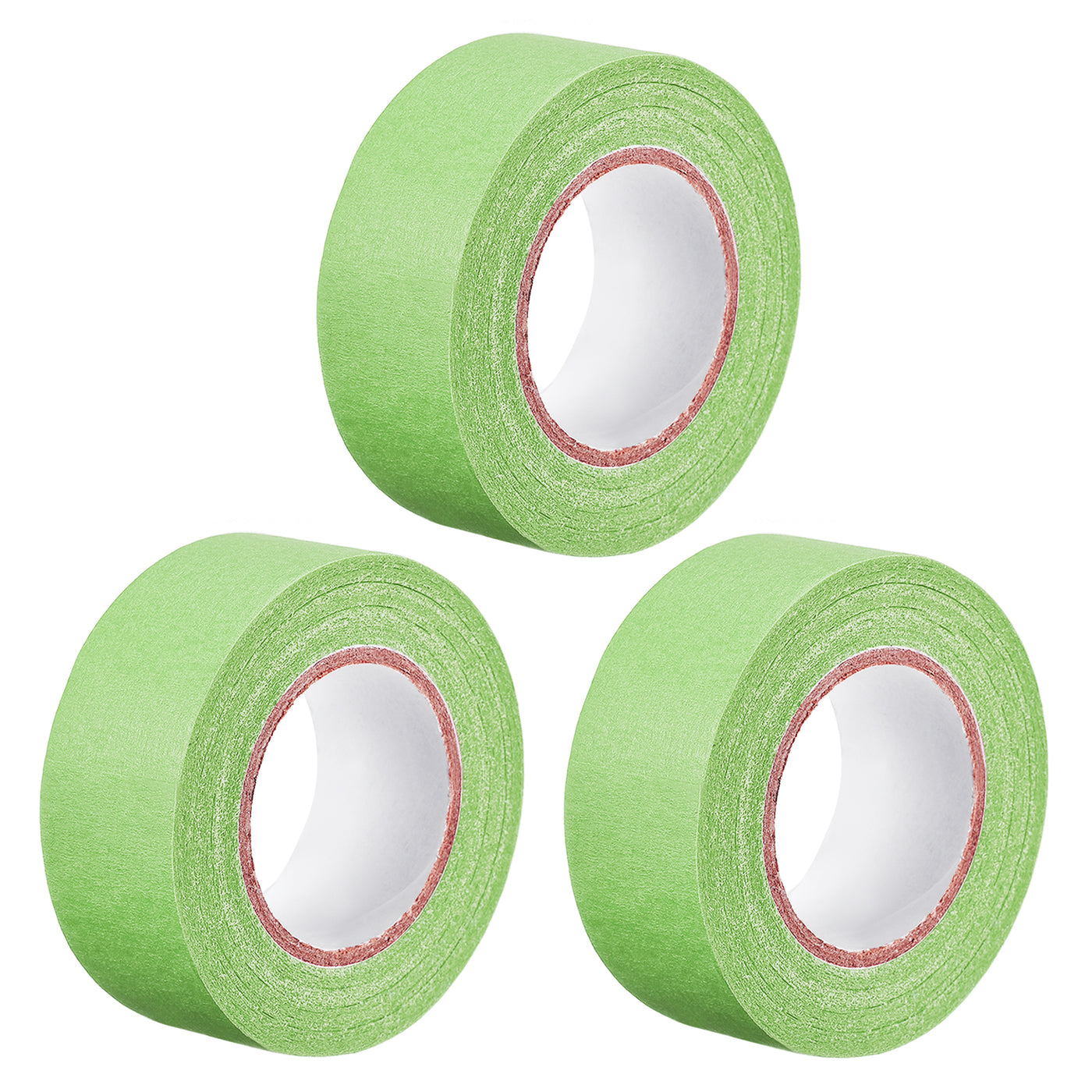 uxcell Uxcell 3Pcs 25mm 1 inch Wide 20m 21 Yards Masking Tape Painters Tape Rolls Light Green