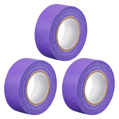 Harfington Uxcell 3Pcs 25mm 1 inch Wide 20m 21 Yards Masking Tape Painters Tape Rolls Purple
