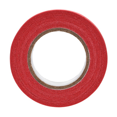 Harfington Uxcell 3Pcs 10mm 0.4 inch Wide 20m 21 Yards Masking Tape Painters Tape Rolls Red