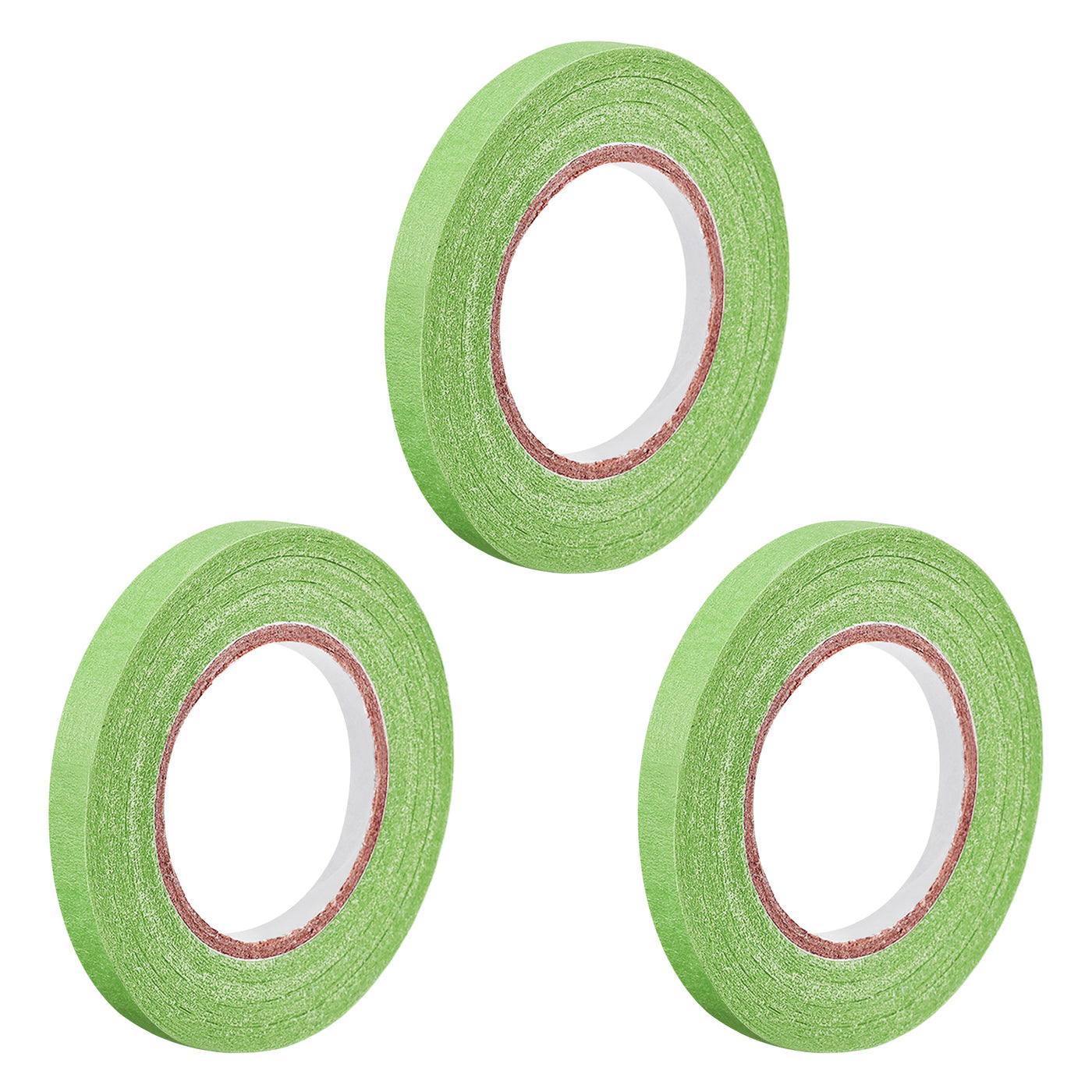 Uxcell Uxcell 3Pcs 40mm 1.6 inch Wide 20m 21 Yards Masking Tape Painter Tape Rolls Light Green