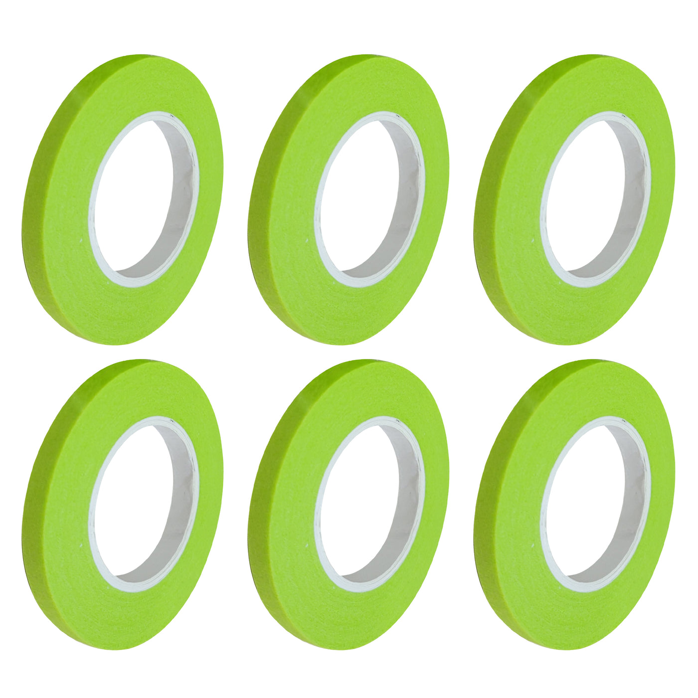 Uxcell Uxcell 6Pcs 20mm 0.8 inch Wide 20m 21 Yards Masking Tape Painter Tape Rolls Light Green