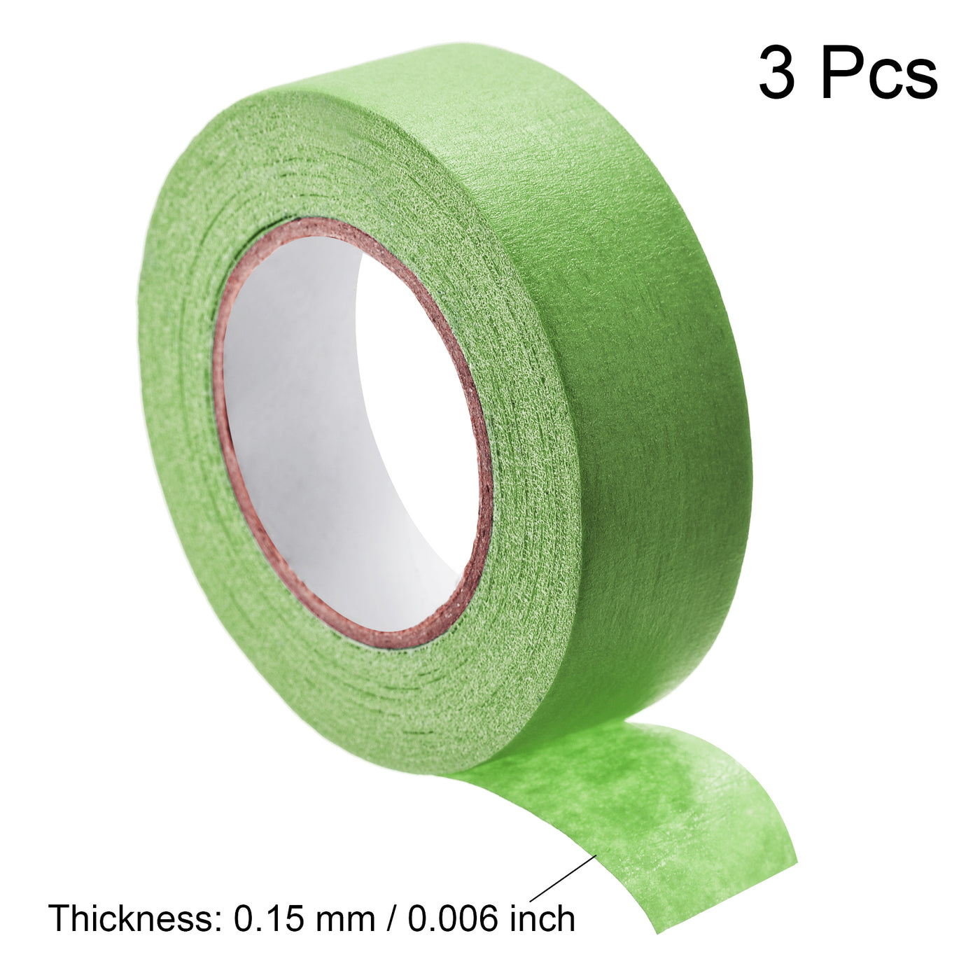 uxcell Uxcell 3Pcs 20mm 0.8 inch Wide 20m 21 Yards Masking Tape Painter Tape Rolls Light Green