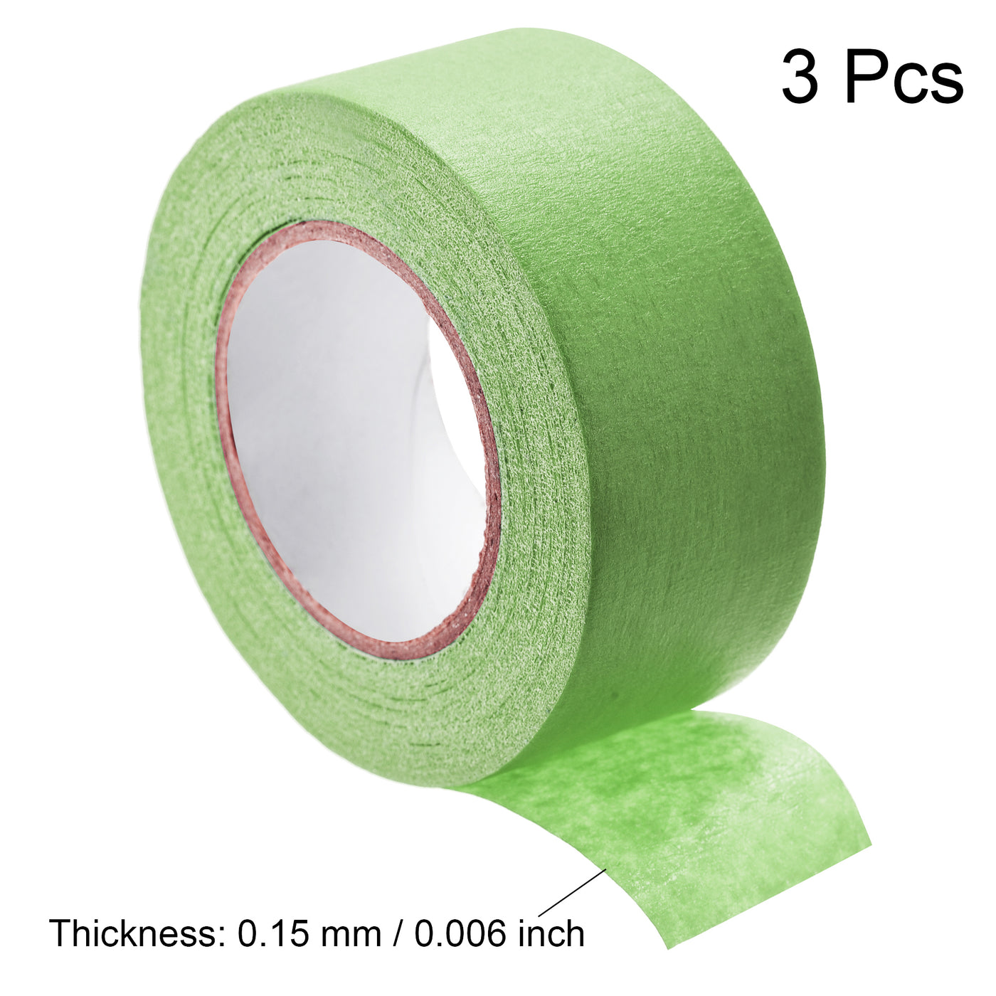 uxcell Uxcell 3Pcs 30mm 1.2 inch Wide 20m 21 Yards Masking Tape Painter Tape Rolls Light Green