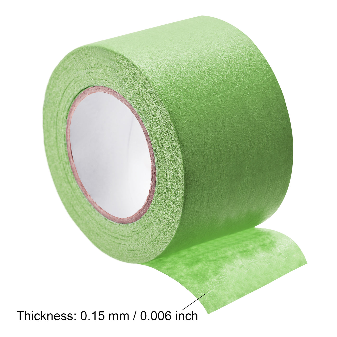 uxcell Uxcell 50mm 2 inch Wide 20m 21 Yards Masking Tape Painters Tape Rolls Light Green