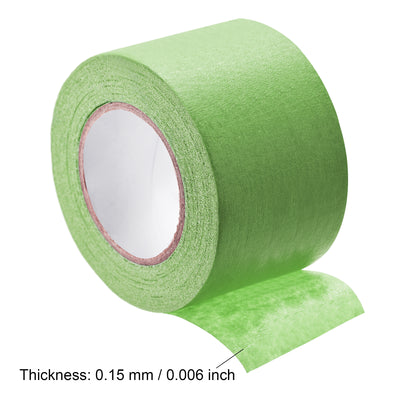 Harfington Uxcell 50mm 2 inch Wide 20m 21 Yards Masking Tape Painters Tape Rolls Light Green