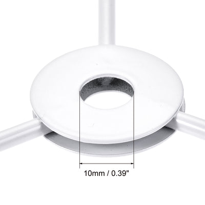 Harfington Uxcell Lamp Shade Ring, 150mm Dia. Lampshade Holder Frame for Connecting Lamps Harp, Baked Coating Iron 1 Set