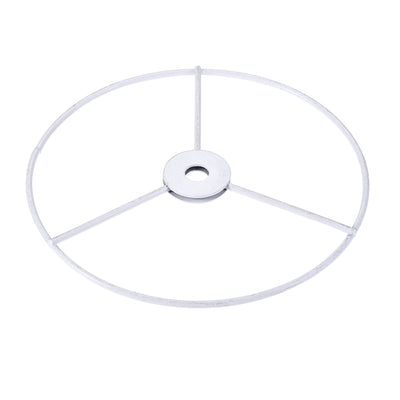 Harfington Uxcell Lamp Shade Ring, 150mm Dia. Lampshade Holder Frame for Connecting Lamps Harp, Baked Coating Iron 1 Set