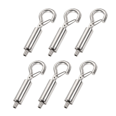 Harfington Uxcell Picture Hanging Wire Hook, 6pcs 5mm Open Adjustable Copper Hooks for Home Picture Art Gallery Picture Display Kit