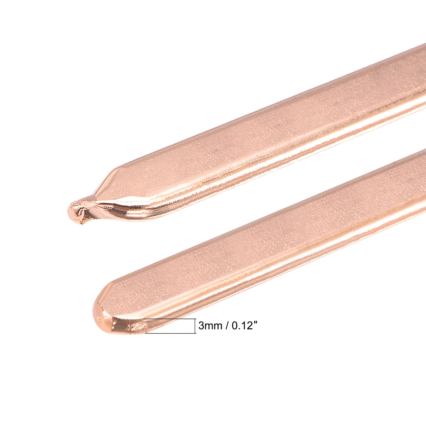 uxcell Uxcell Copper Flat Heat Pipe for Cooling Laptop CPU GPU Heatsink 60mm x 8mm x 3mm