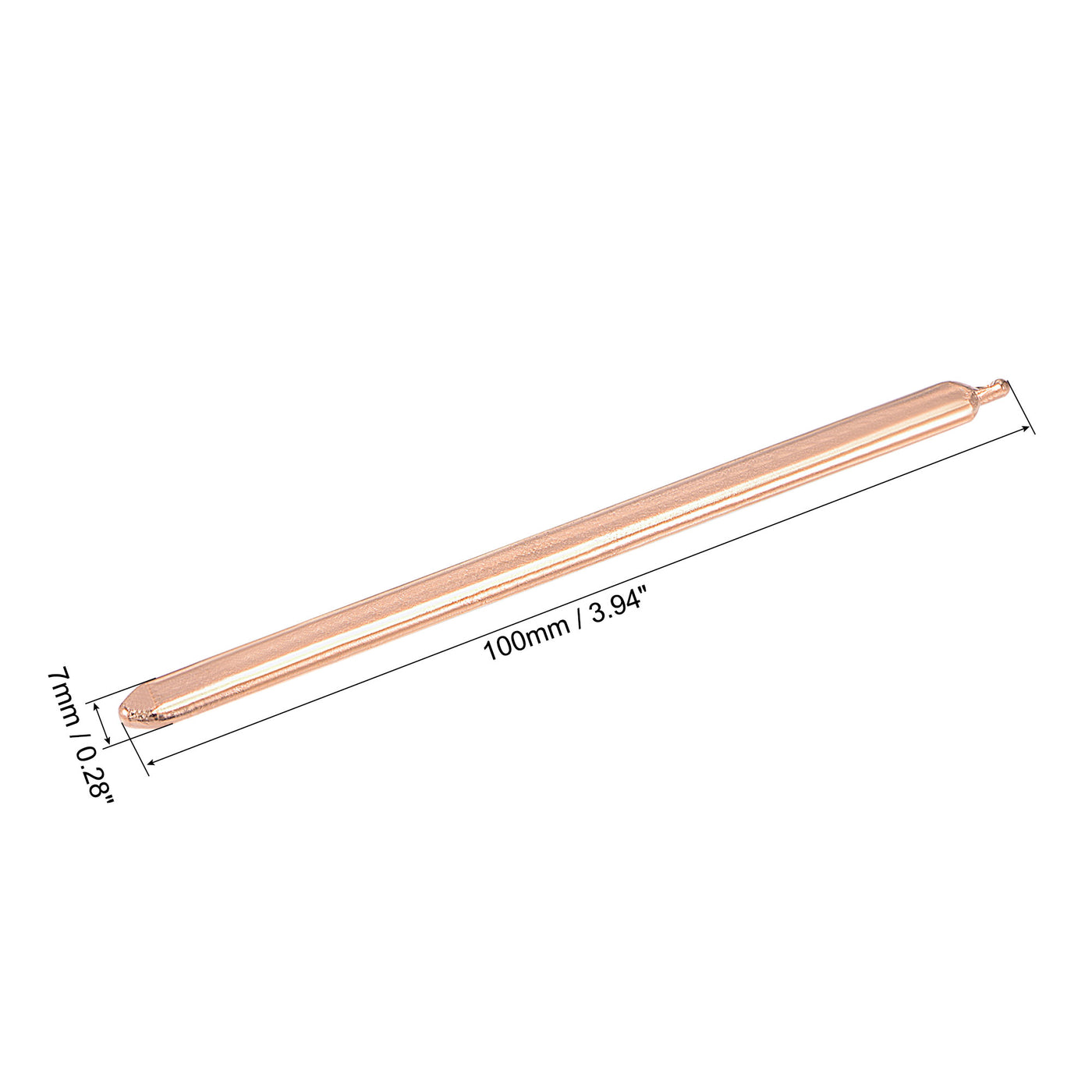 uxcell Uxcell Copper Flat Heat Pipe for Cooling Laptop CPU GPU Heatsink 100mm x 7mm x 3mm