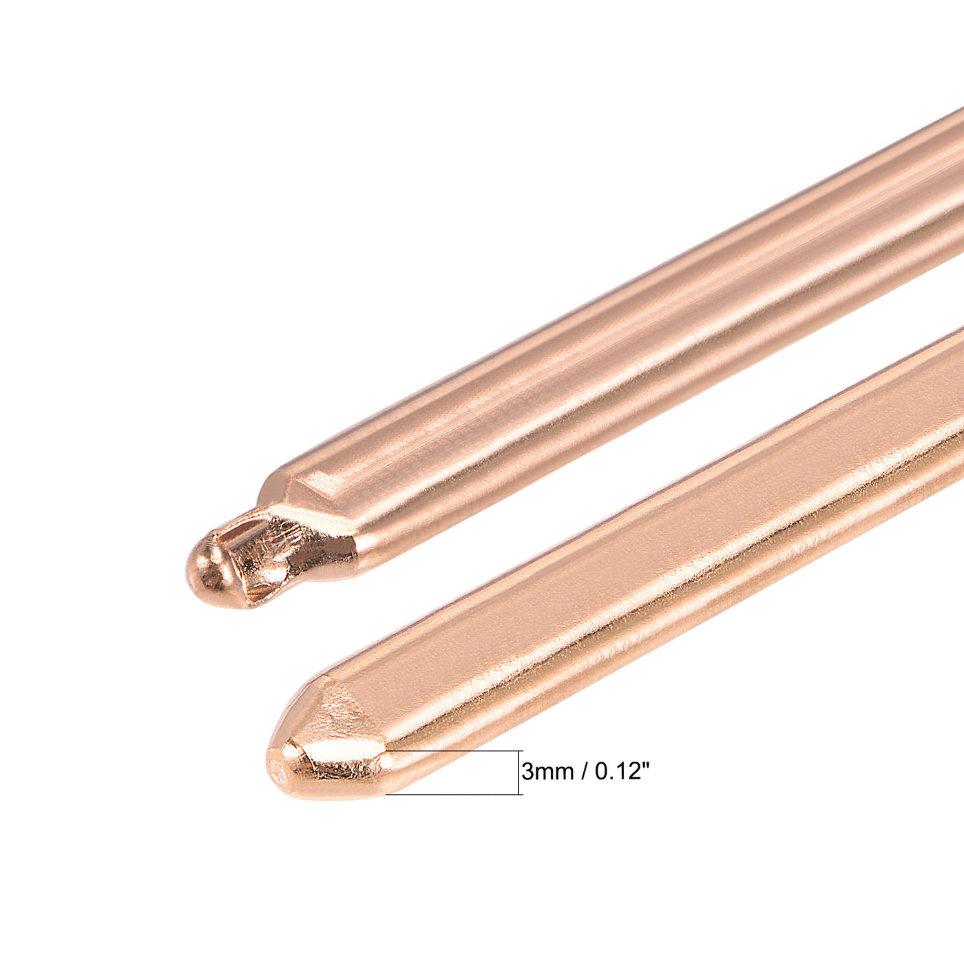uxcell Uxcell Copper Flat Heat Pipe for Cooling Laptop CPU GPU Heatsink 100mm x 7mm x 3mm