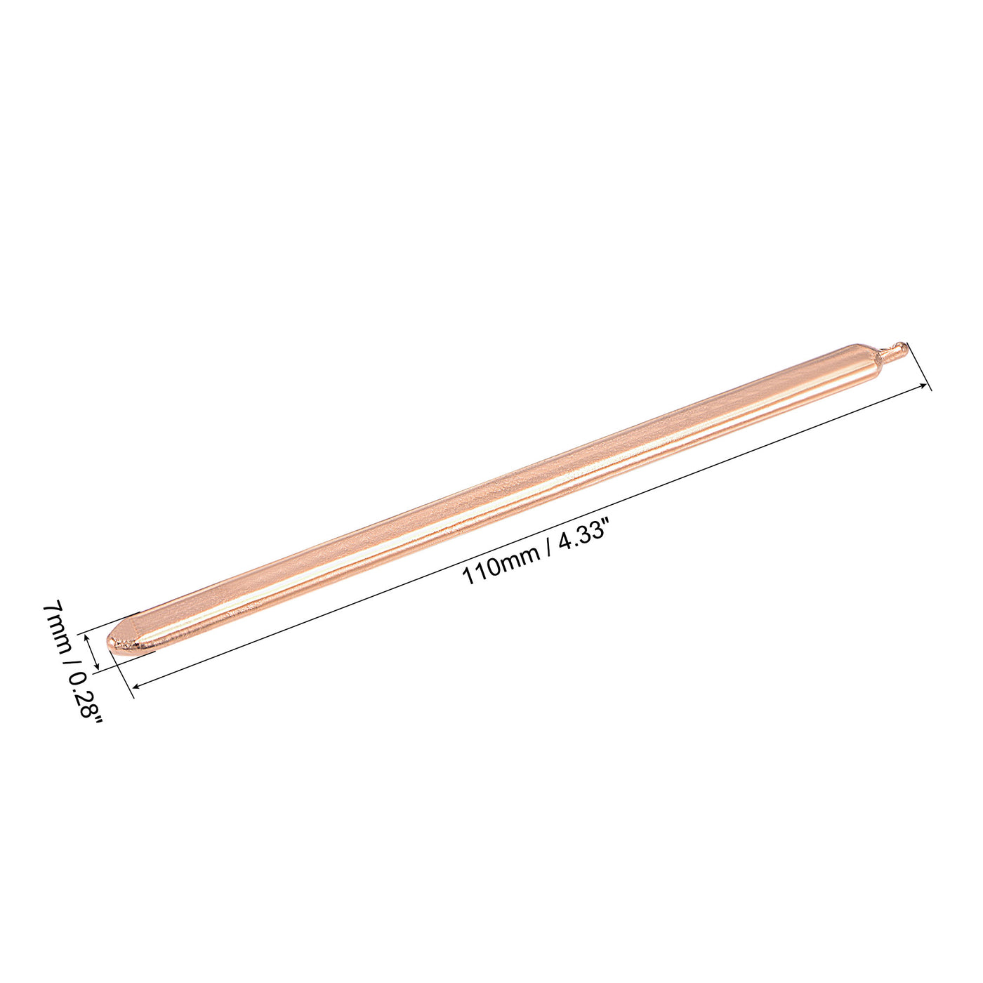 uxcell Uxcell Copper Flat Heat Pipe for Cooling Laptop CPU GPU Heatsink 110mm x 7mm x 3mm