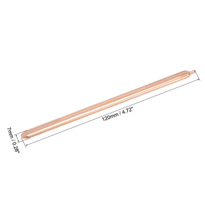 Harfington Uxcell Copper Flat Heat Pipe for Cooling Laptop CPU GPU Heatsink 120mm x 7mm x 3mm