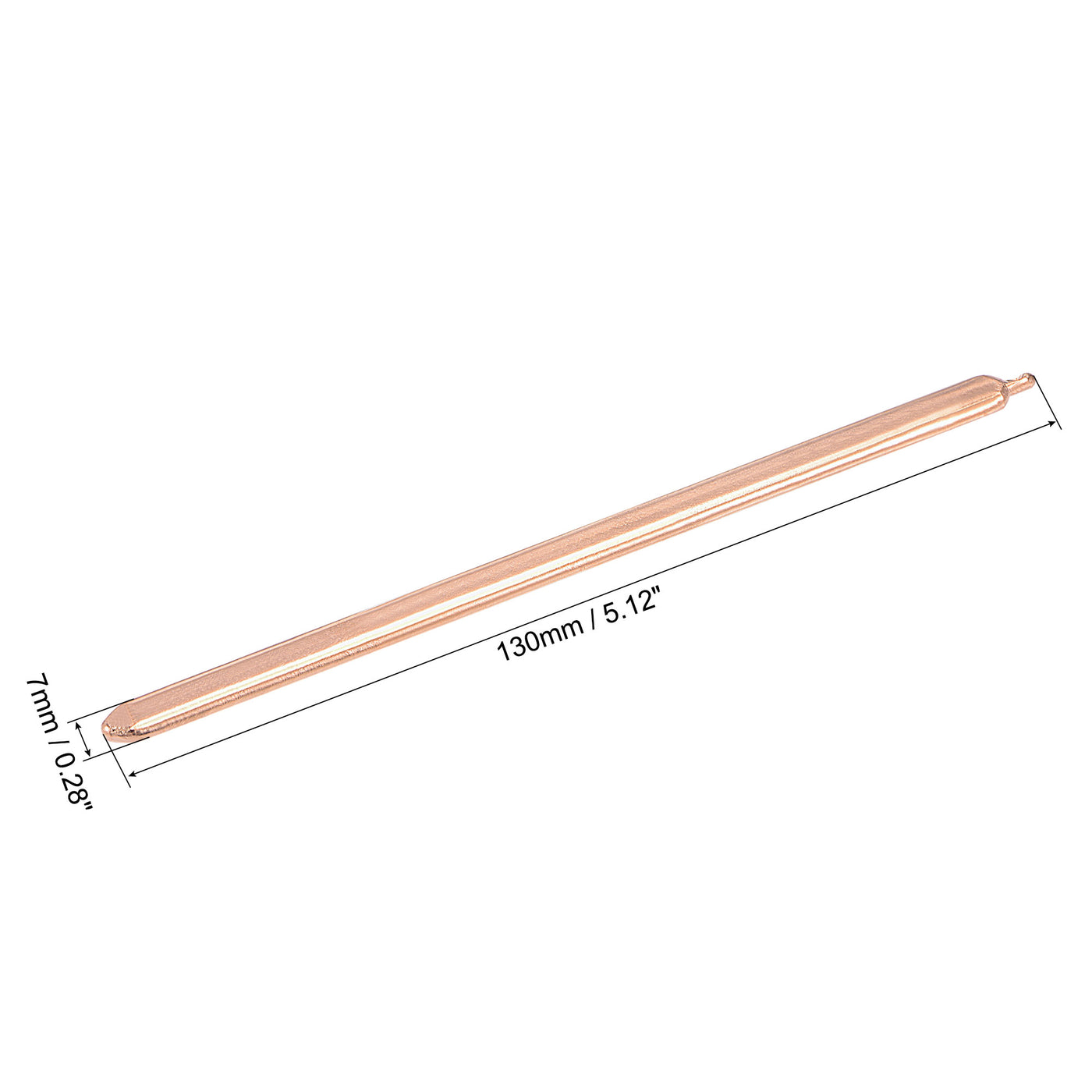 uxcell Uxcell Copper Flat Heat Pipe for Cooling Laptop CPU GPU Heatsink 130mm x 7mm x 3mm
