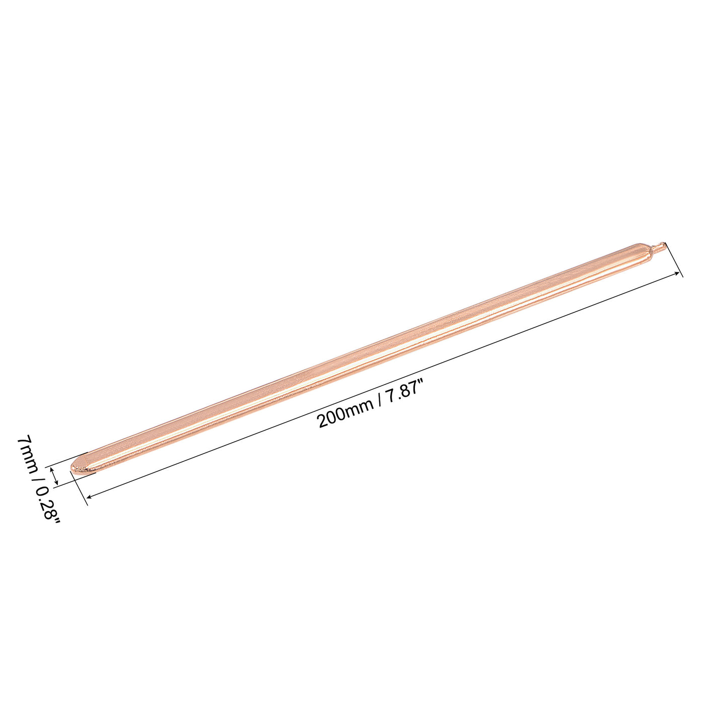 uxcell Uxcell Copper Flat Heat Pipe for Cooling Laptop CPU GPU Heatsink 200mm x 7mm x 3mm