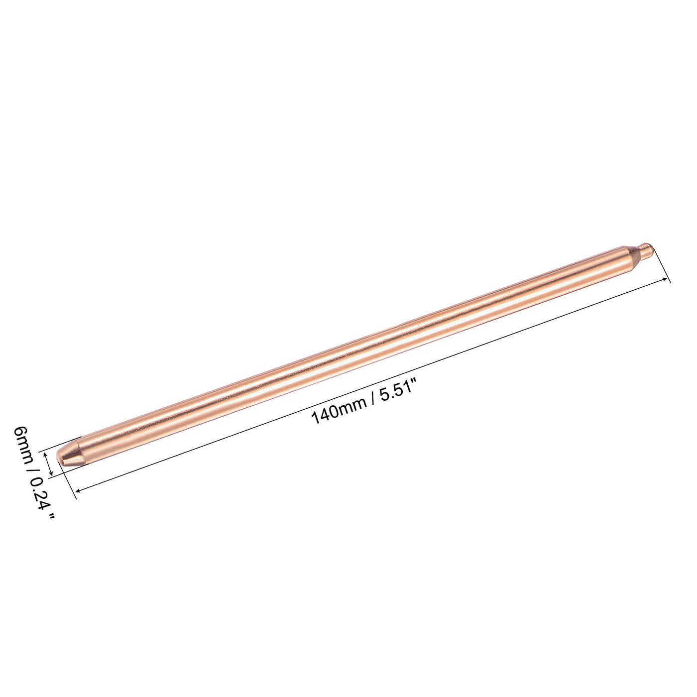 uxcell Uxcell Copper Round Heat Pipe for Cooling Laptop CPU GPU Heatsink 6mm x 140mm