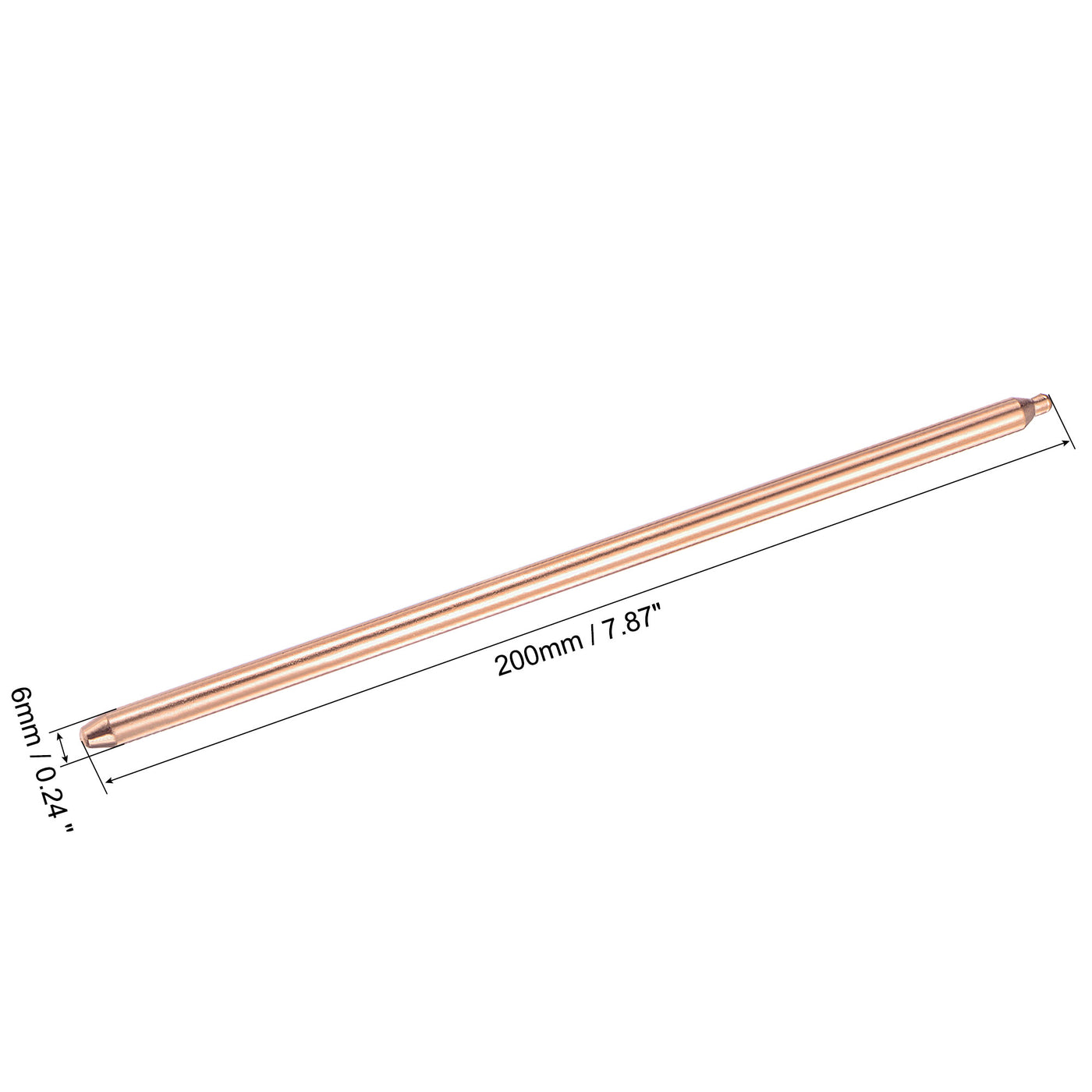 uxcell Uxcell Copper Round Heat Pipe for Cooling Laptop CPU GPU Heatsink 6mm x 200mm