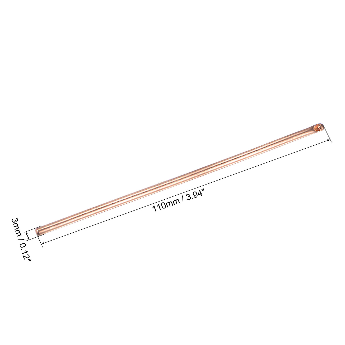 uxcell Uxcell Copper Round Heat Pipe for Cooling Laptop CPU GPU Heatsink 3mm x 100mm