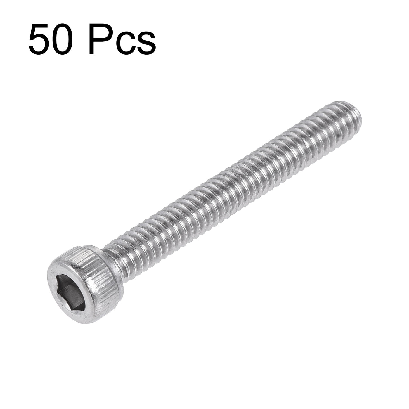 uxcell Uxcell Hex Socket Head Cap Screw, Bolts 304 Stainless Steel Polished