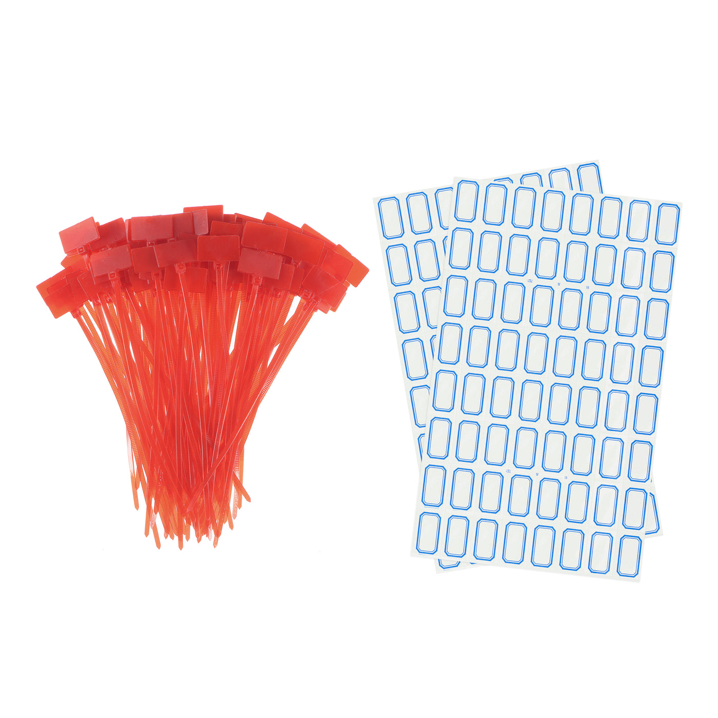 uxcell Uxcell 100pcs Nylon Cable Ties Tags Label Marker Self-Locking for Marking Organizing Red
