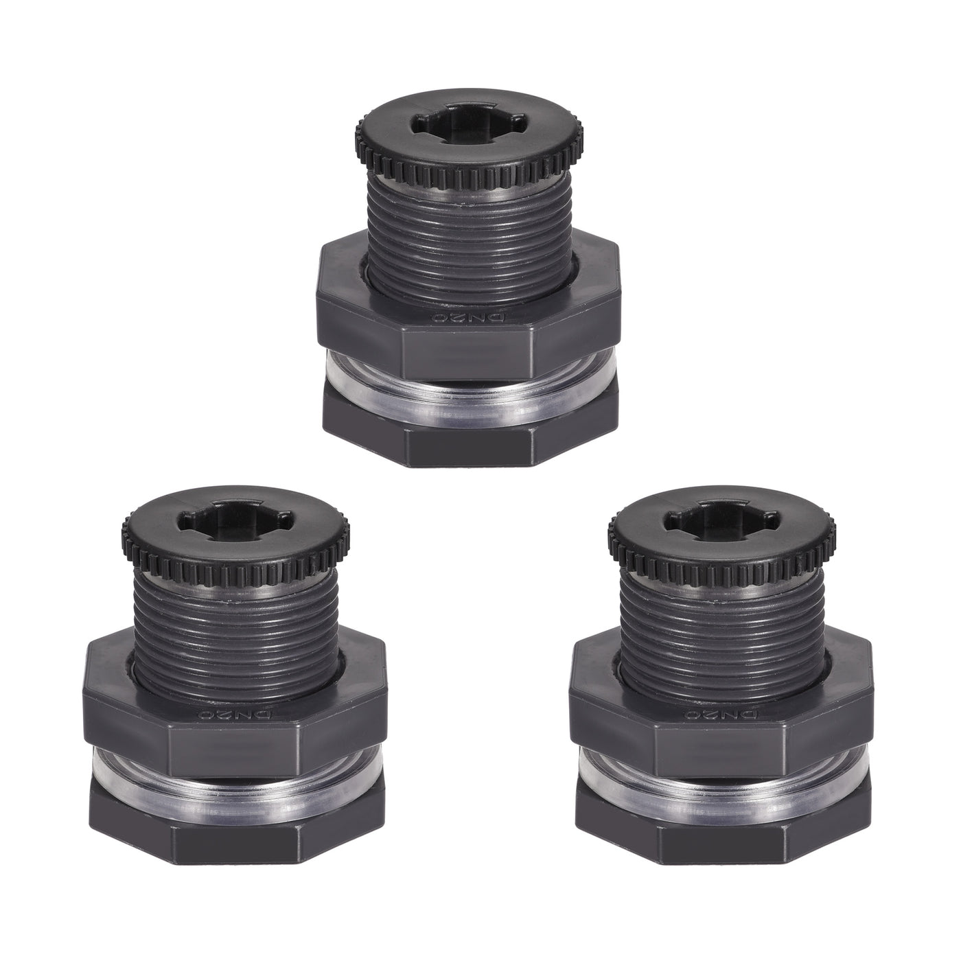 Uxcell PVC Bulkhead Tank Adapter with Plug Fitting G3/4 Thread for Rain ...