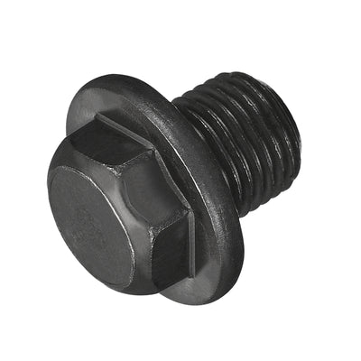 Harfington Uxcell Outer Hex Head Socket Pipe Fitting Plug M12x1.25 Male Thread Carbon Steel 3Pcs for Terminate Pipe Ends