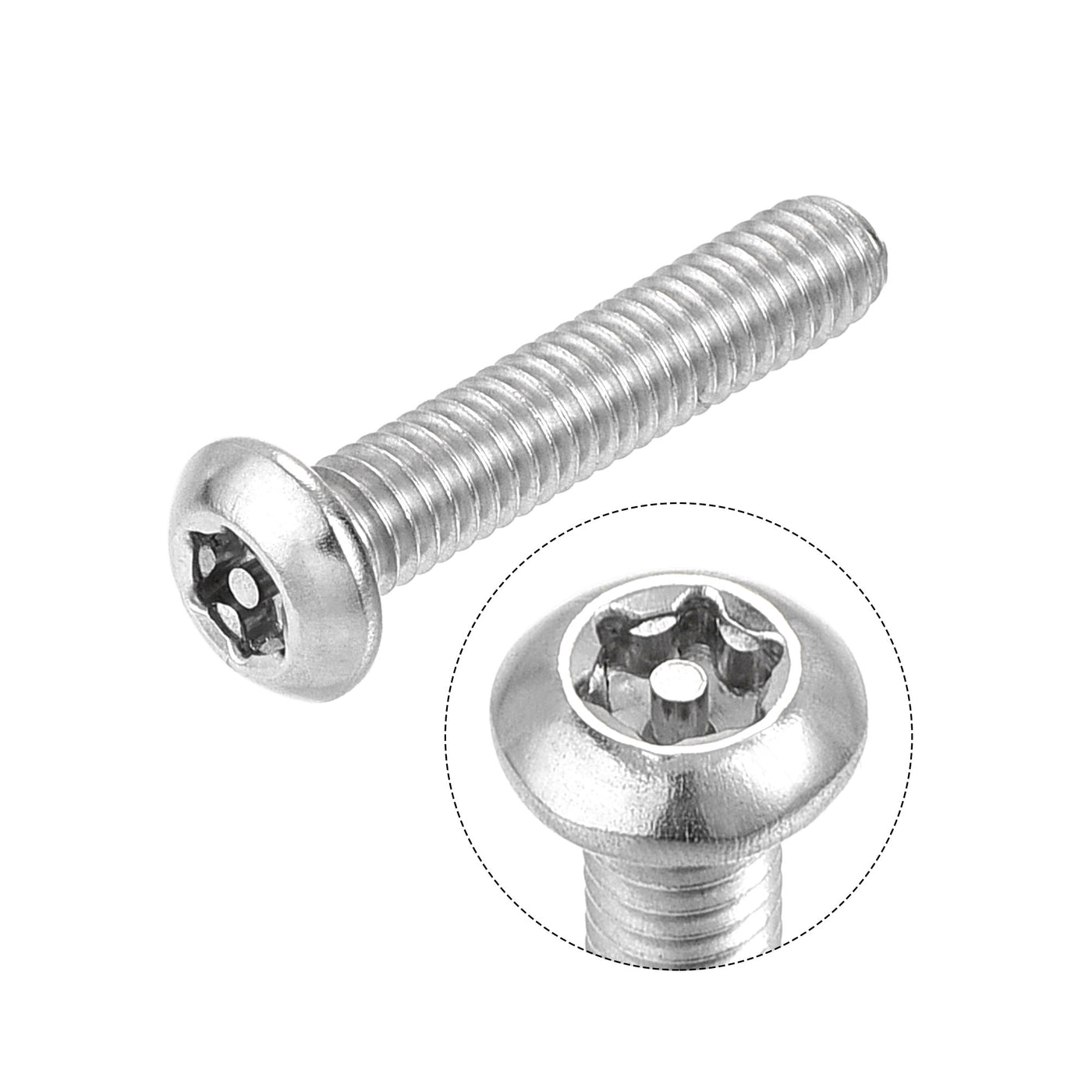 uxcell Uxcell M4x20mm Torx Security Machine Screw, 20pcs Pan Head Screws Inside Column, 304 Stainless Steel Fasteners Bolts