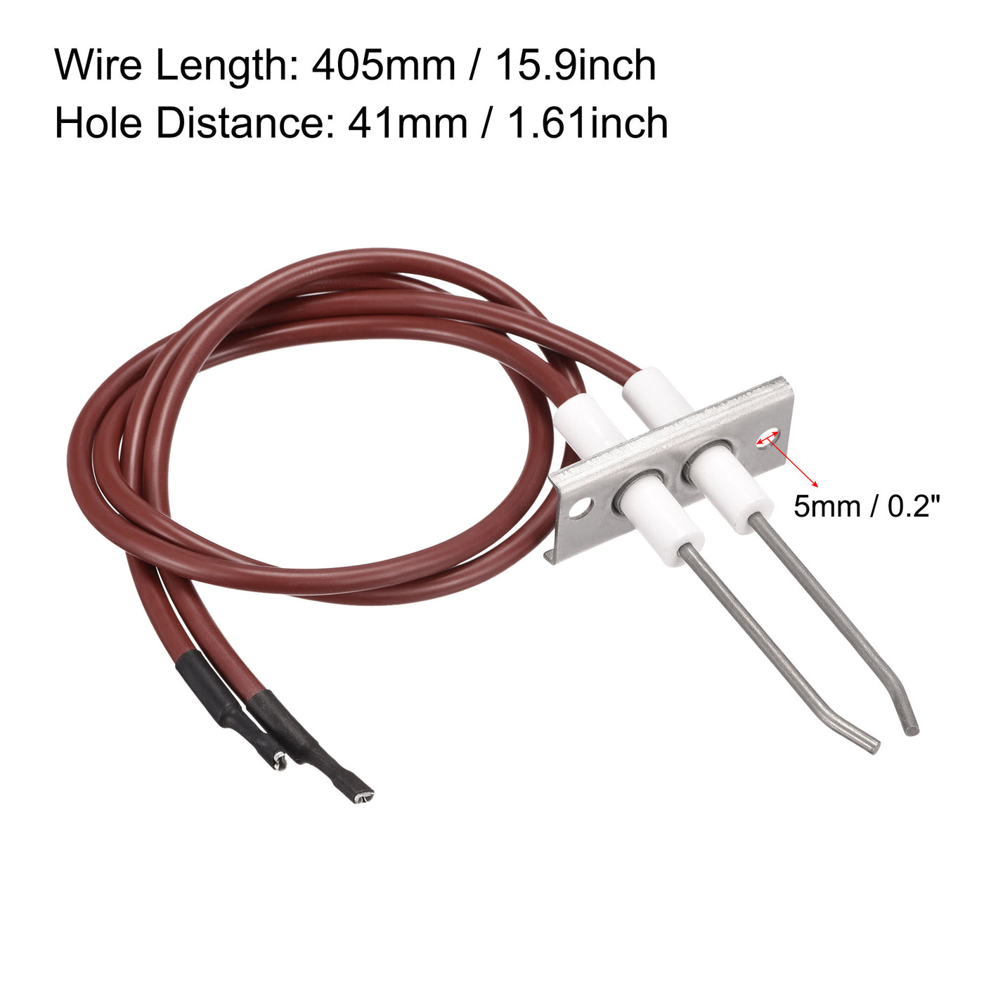 uxcell Uxcell Ignitor Wire Ceramic Electrode Assembly 405mm Length Gas Grill Ignitor Wire Ignition Electrode Replacement