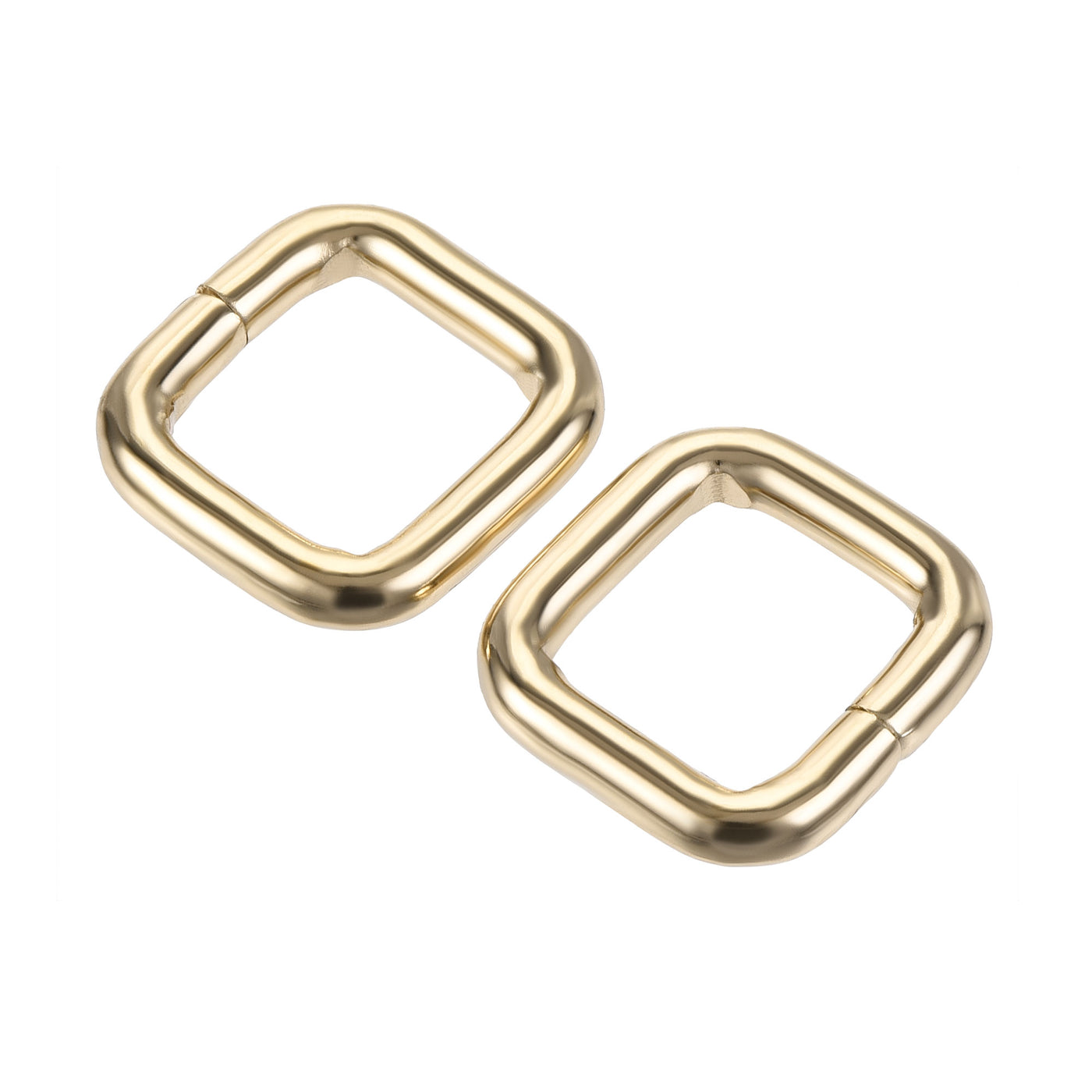 uxcell Uxcell Metal Rectangle Ring Buckles 16x15mm for Bags Belts DIY Gold Tone 10pcs