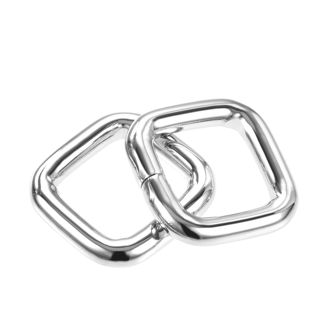 uxcell Uxcell Metal Rectangle Ring Buckles 17x16mm for Bags Belts DIY Silver Tone 30pcs