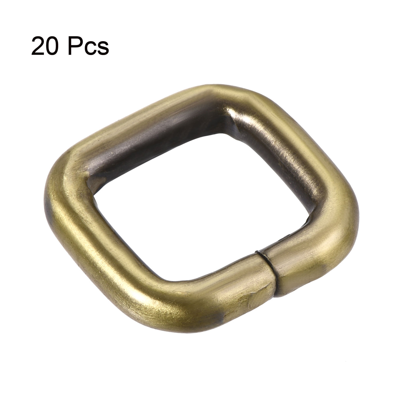 uxcell Uxcell Metal Rectangle Ring Buckles 16x15mm for Bags Belts DIY Bronze Tone 20pcs