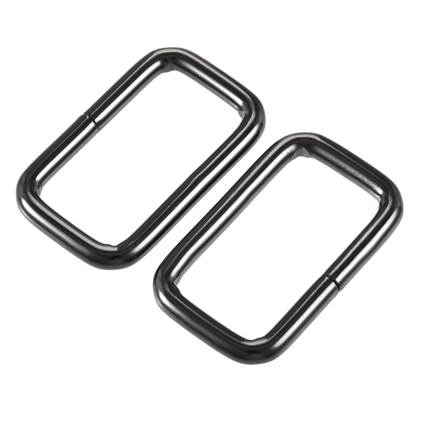 uxcell Uxcell Metal Rectangle Ring Buckles 38x20mm for Bags Belts DIY Black 10pcs