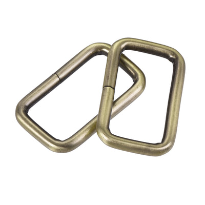 Harfington Uxcell Metal Rectangle Ring Buckles 38x20mm for Bags Belts DIY Bronze Tone 10pcs