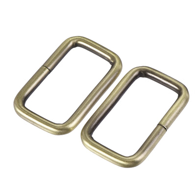 Harfington Uxcell Metal Rectangle Ring Buckles 38x20mm for Bags Belts DIY Bronze Tone 10pcs