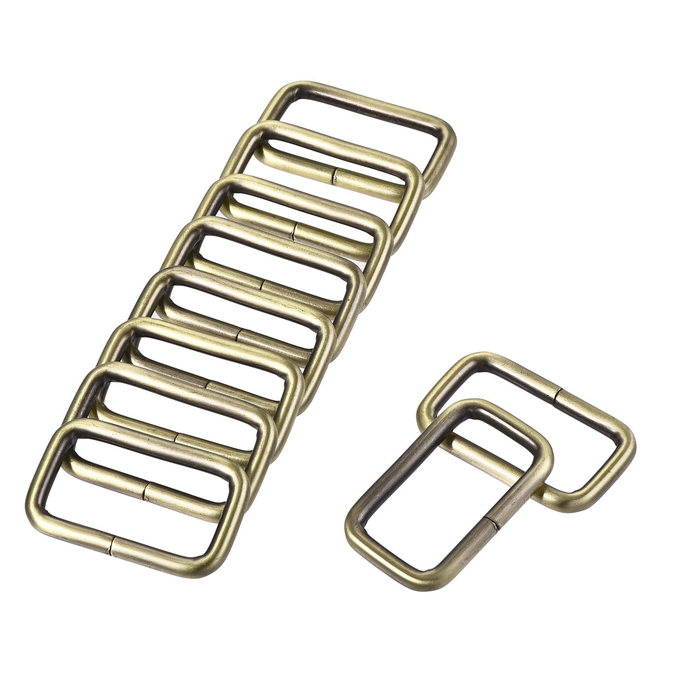 uxcell Uxcell Metal Rectangle Ring Buckles 38x20mm for Bags Belts DIY Bronze Tone 10pcs