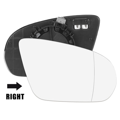 Harfington Car Rearview Mirror Glass Replacement with Backing Plate Heated Right Passenger Side for Mercedes-Benz E350 E300