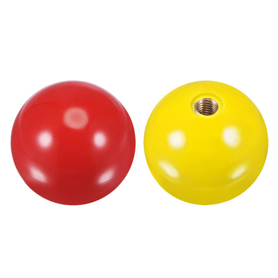 Harfington Uxcell Joystick Head Rocker Ball Top Handle Arcade Game Replacement Red/Yellow