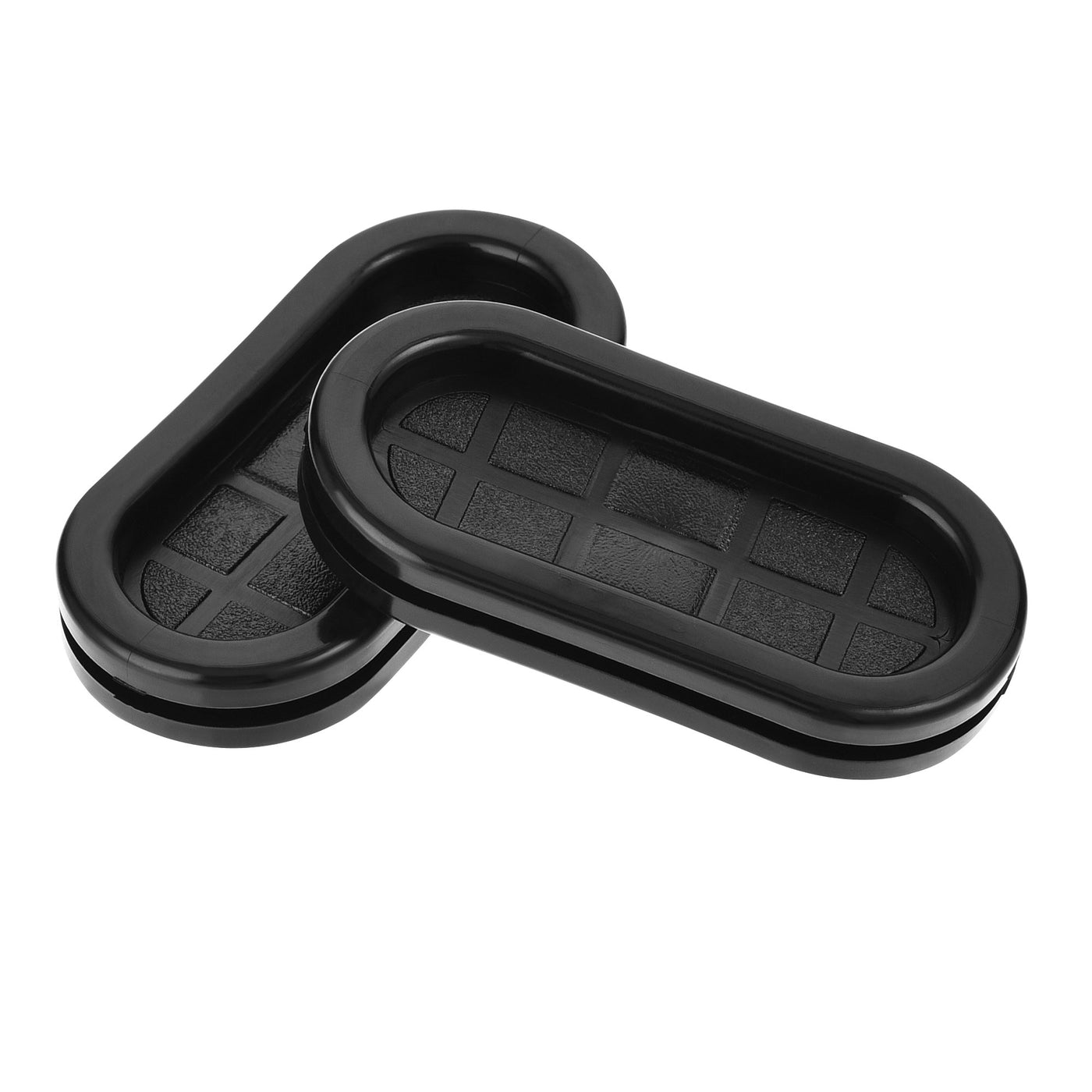 Uxcell Uxcell Rubber Grommet Oval Double-Sided Mount Size 48 x 20 mm for Wire Protection 10pcs