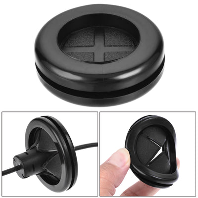 Harfington Uxcell Rubber Grommet Round Double-Sided Mount Dia 35 mm for Wire Protection 20pcs