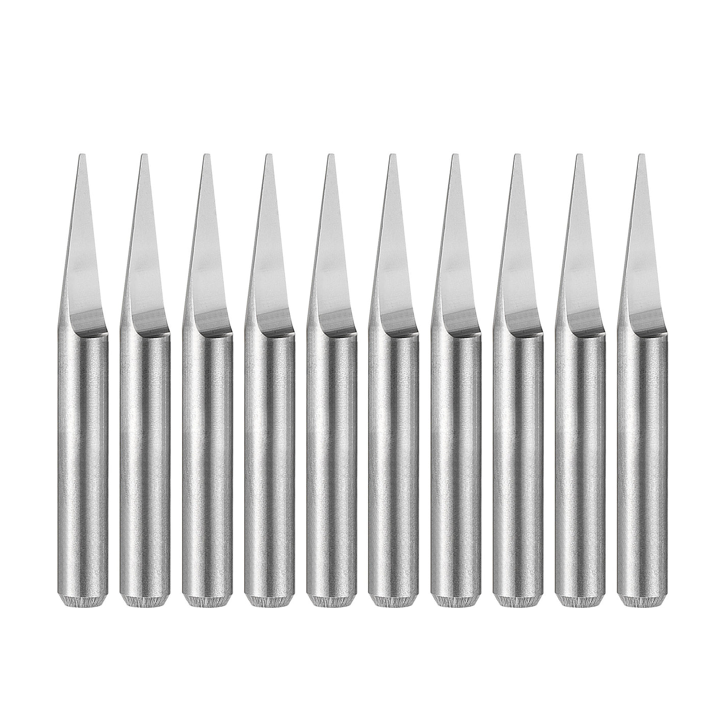 uxcell Uxcell 1/8" Shank 0.5mm Tip 20 Degree Carbide Wood Engraving Bit CNC Router Tool 10pcs
